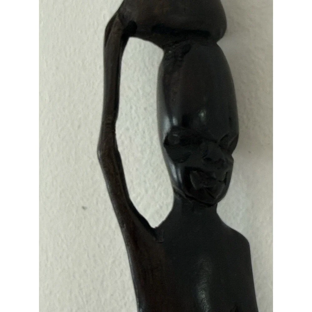 Hand-Carved African Tribal Wood Figures Man & Woman Set 17.5” Ethnic Decor